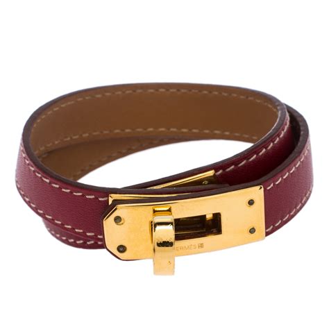 hermes red gold bracelet|Hermes red leather bracelet.